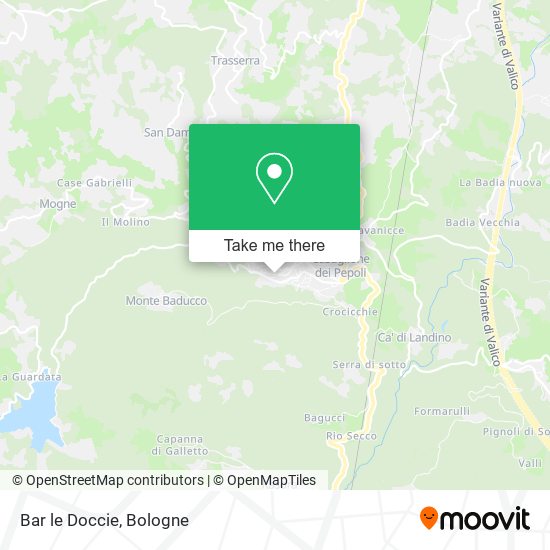 Bar le Doccie map