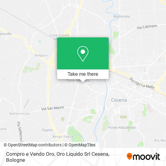 Compro e Vendo Oro, Oro Liquido Srl Cesena map