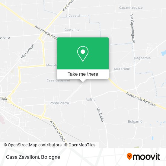 Casa Zavalloni map