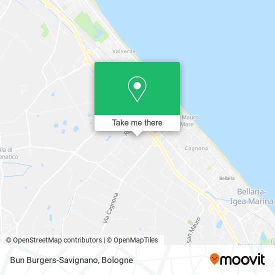 Bun Burgers-Savignano map