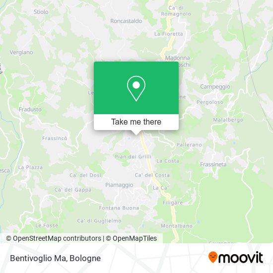 Bentivoglio Ma map