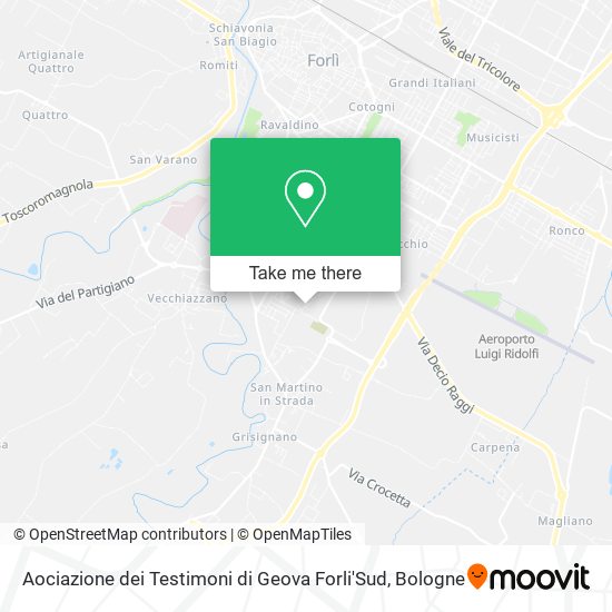 Aociazione dei Testimoni di Geova Forli'Sud map