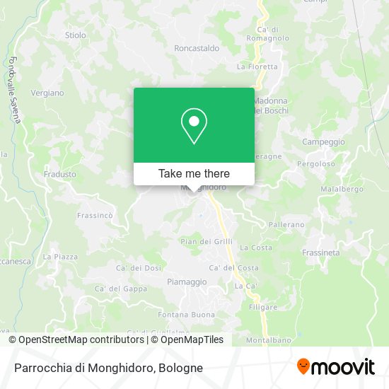 Parrocchia di Monghidoro map