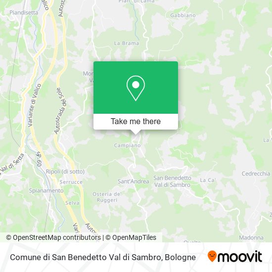 Comune di San Benedetto Val di Sambro map
