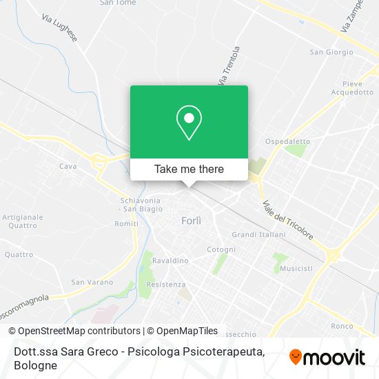 Dott.ssa Sara Greco - Psicologa Psicoterapeuta map