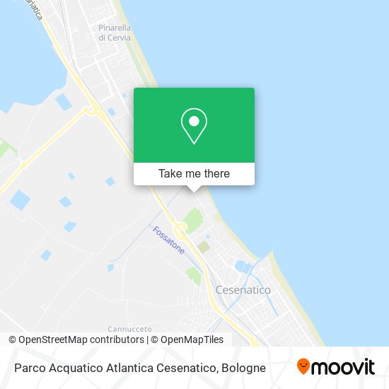 Parco Acquatico Atlantica Cesenatico map