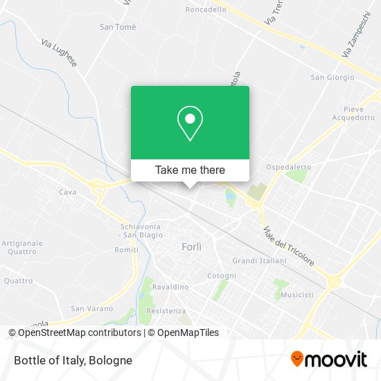 Bottle of Italy map