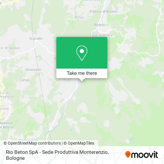 Rio Beton SpA - Sede Produttiva Monterenzio map