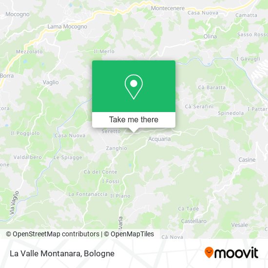 La Valle Montanara map