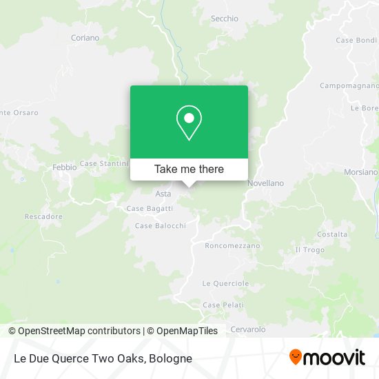 Le Due Querce Two Oaks map