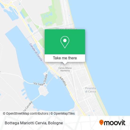 Bottega Mariotti Cervia map