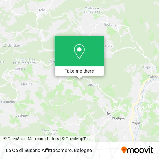 La Cà di Susano Affittacamere map
