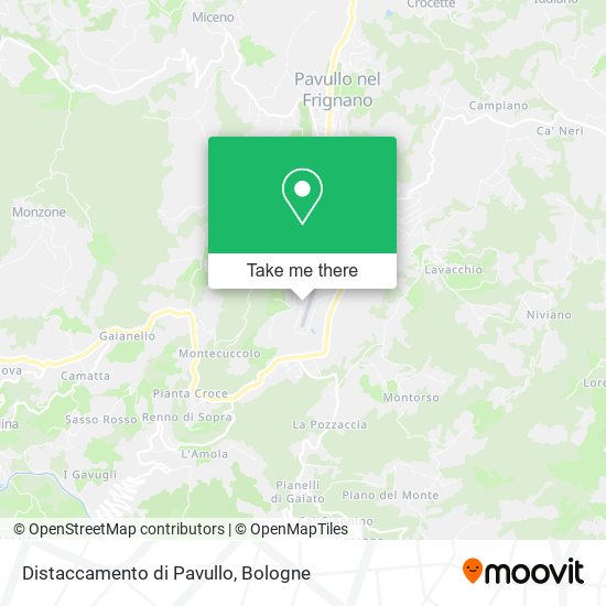 Distaccamento di Pavullo map