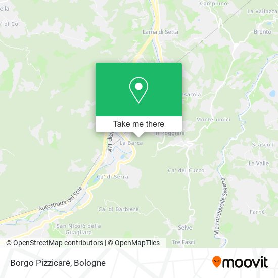 Borgo Pizzicarè map
