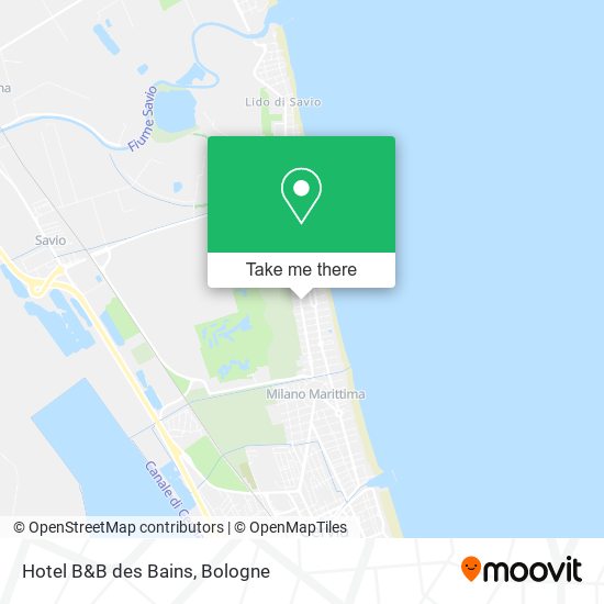 Hotel B&B des Bains map