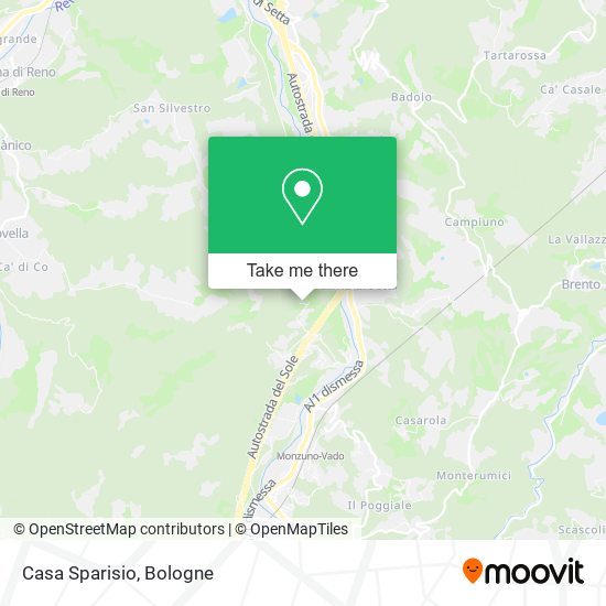 Casa Sparisio map