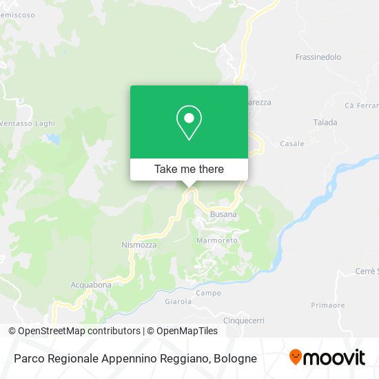 Parco Regionale Appennino Reggiano map