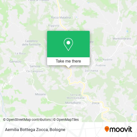 Aemilia Bottega Zocca map