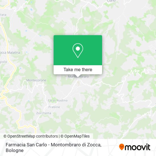 Farmacia San Carlo - Montombraro di Zocca map