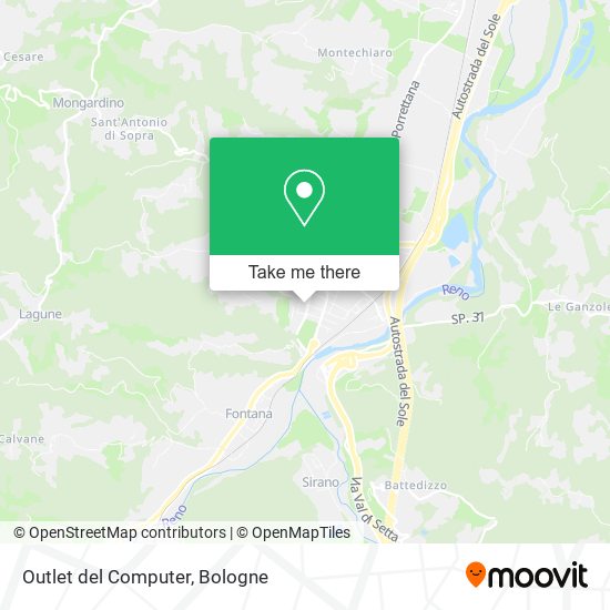 Outlet del Computer map