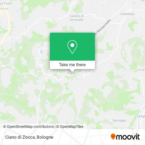Ciano di Zocca map