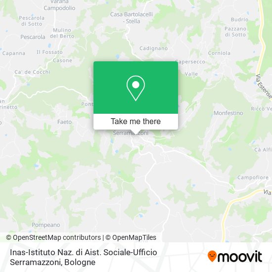 Inas-Istituto Naz. di Aist. Sociale-Ufficio Serramazzoni map