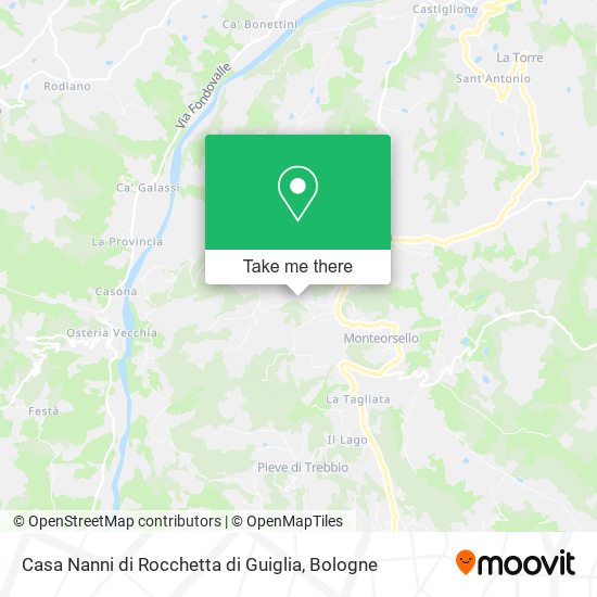 Casa Nanni di Rocchetta di Guiglia map