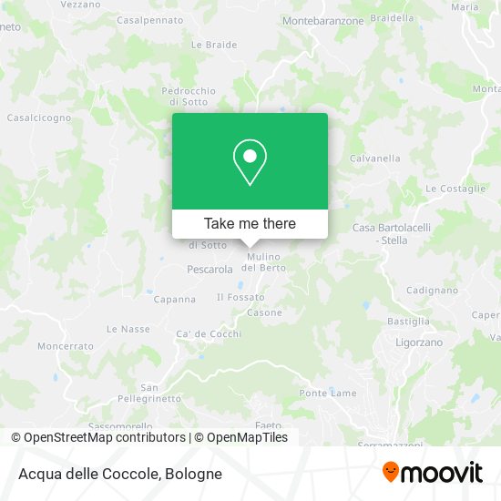 Acqua delle Coccole map