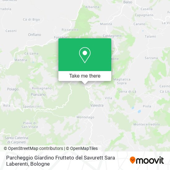 Parcheggio Giardino Frutteto del Savurett Sara Laberenti map