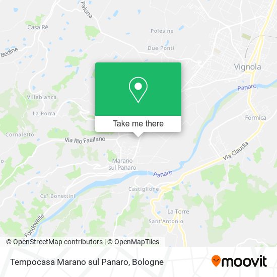 Tempocasa Marano sul Panaro map