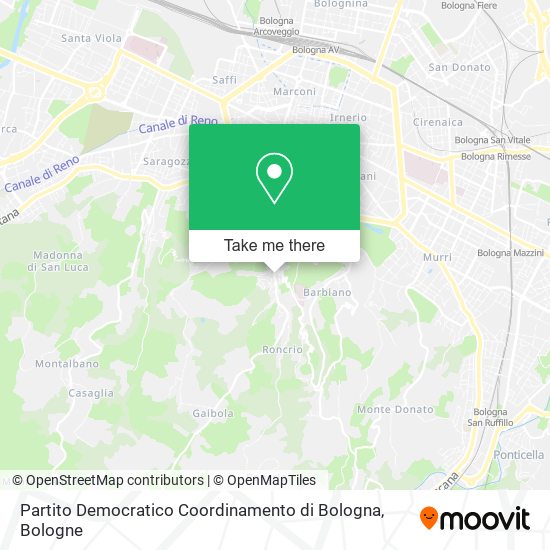 Partito Democratico Coordinamento di Bologna map