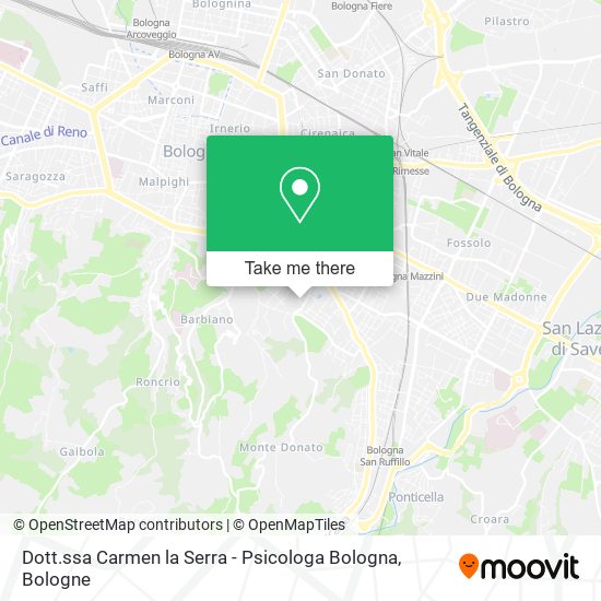 Dott.ssa Carmen la Serra - Psicologa Bologna map