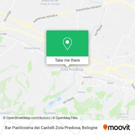Bar Pasticceria dei Castelli Zola Predosa map