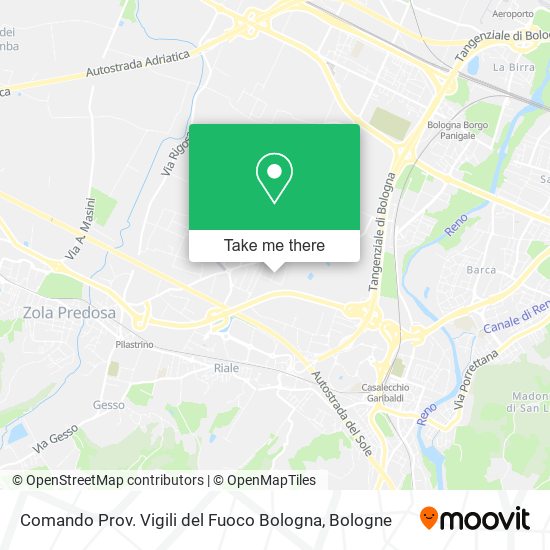 Comando Prov. Vigili del Fuoco Bologna map