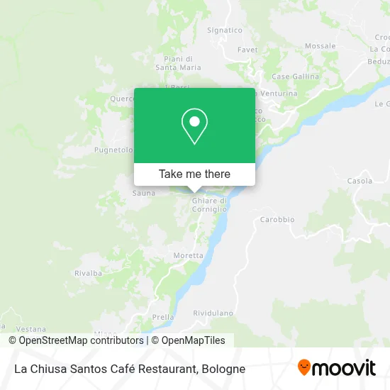 La Chiusa Santos Café Restaurant map