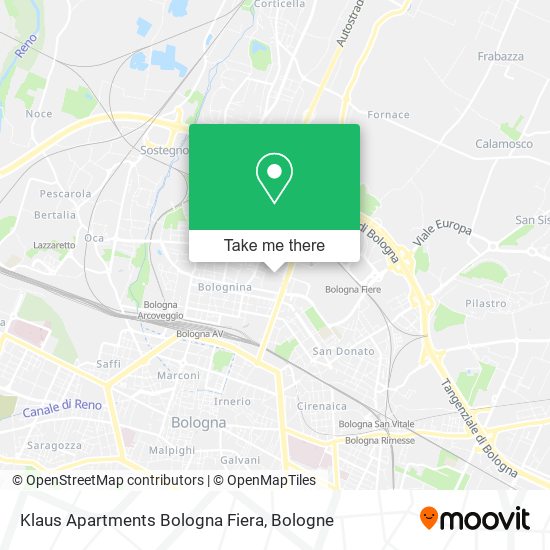 Klaus Apartments Bologna Fiera map