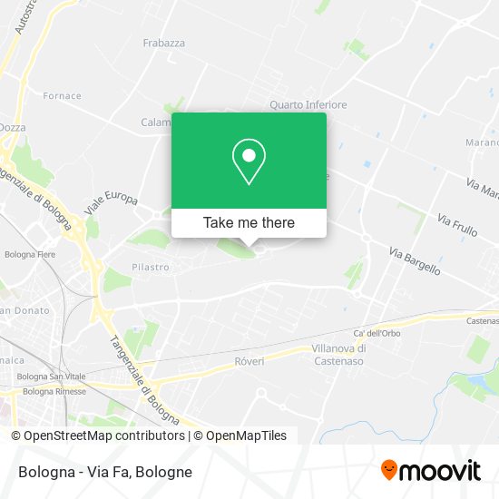 Bologna - Via Fa map