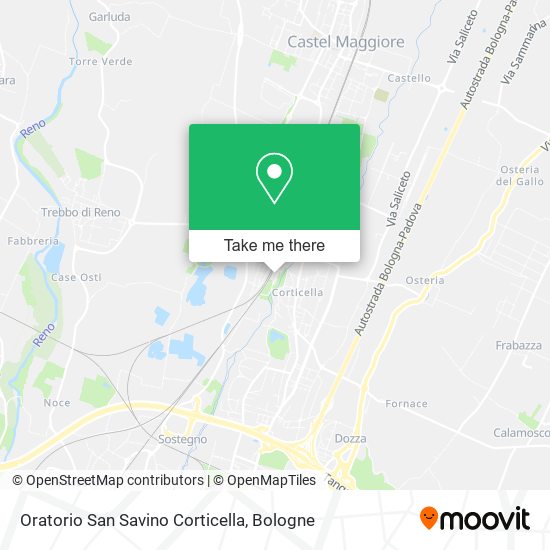 Oratorio San Savino Corticella map