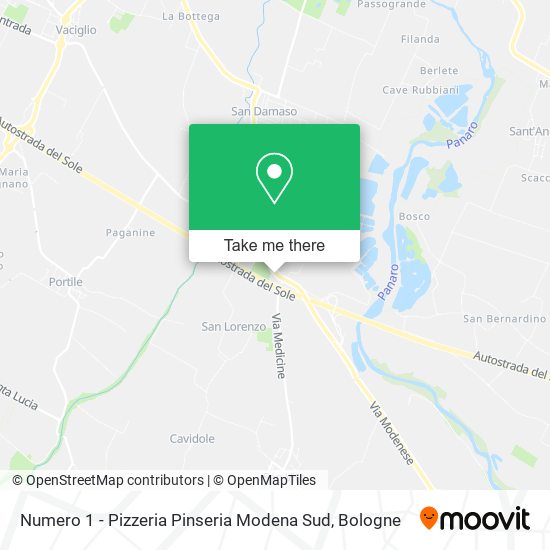 Numero 1 - Pizzeria Pinseria Modena Sud map