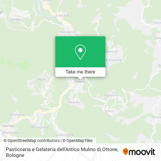 Pasticceria e Gelateria dell'Antico Mulino di Ottone map