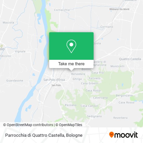 Parrocchia di Quattro Castella map