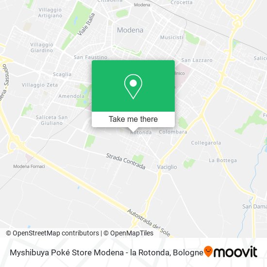 Myshibuya Poké Store Modena - la Rotonda map