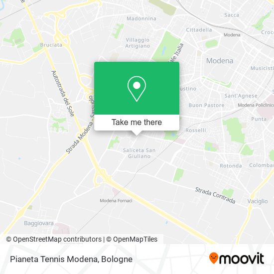Pianeta Tennis Modena map