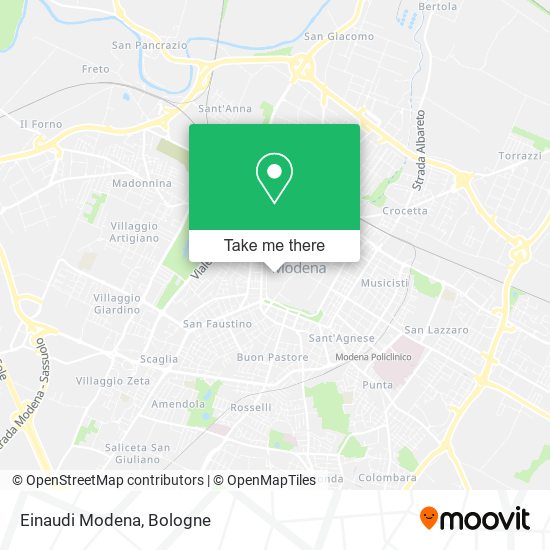 Einaudi Modena map