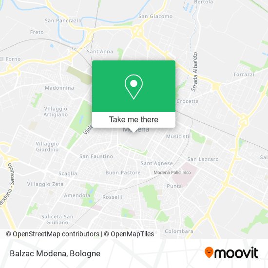 Balzac Modena map