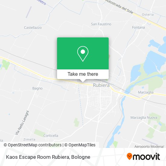 Kaos Escape Room Rubiera map