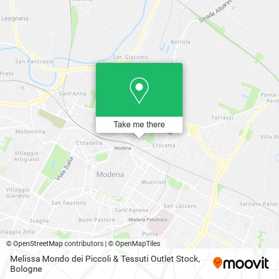 Melissa Mondo dei Piccoli & Tessuti Outlet Stock map
