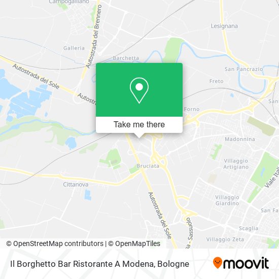 Il Borghetto Bar Ristorante A Modena map