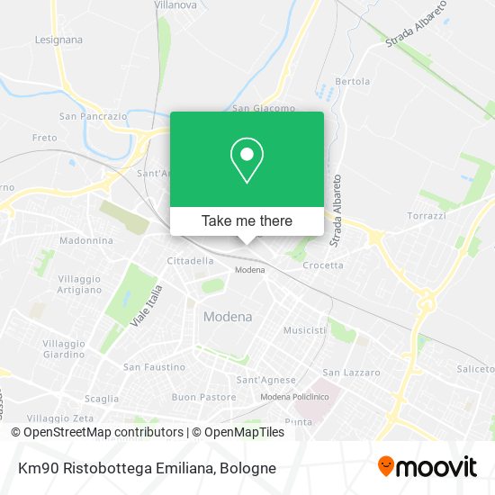 Km90 Ristobottega Emiliana map