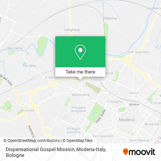 Dispensational Gospel Mission, Modena-Italy map